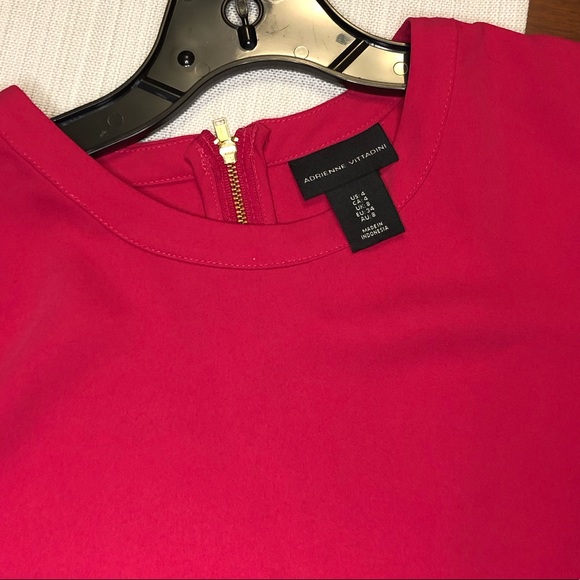 Adrienne Vittadini hot pink shirt dress Size 4 - Picture 3 of 4